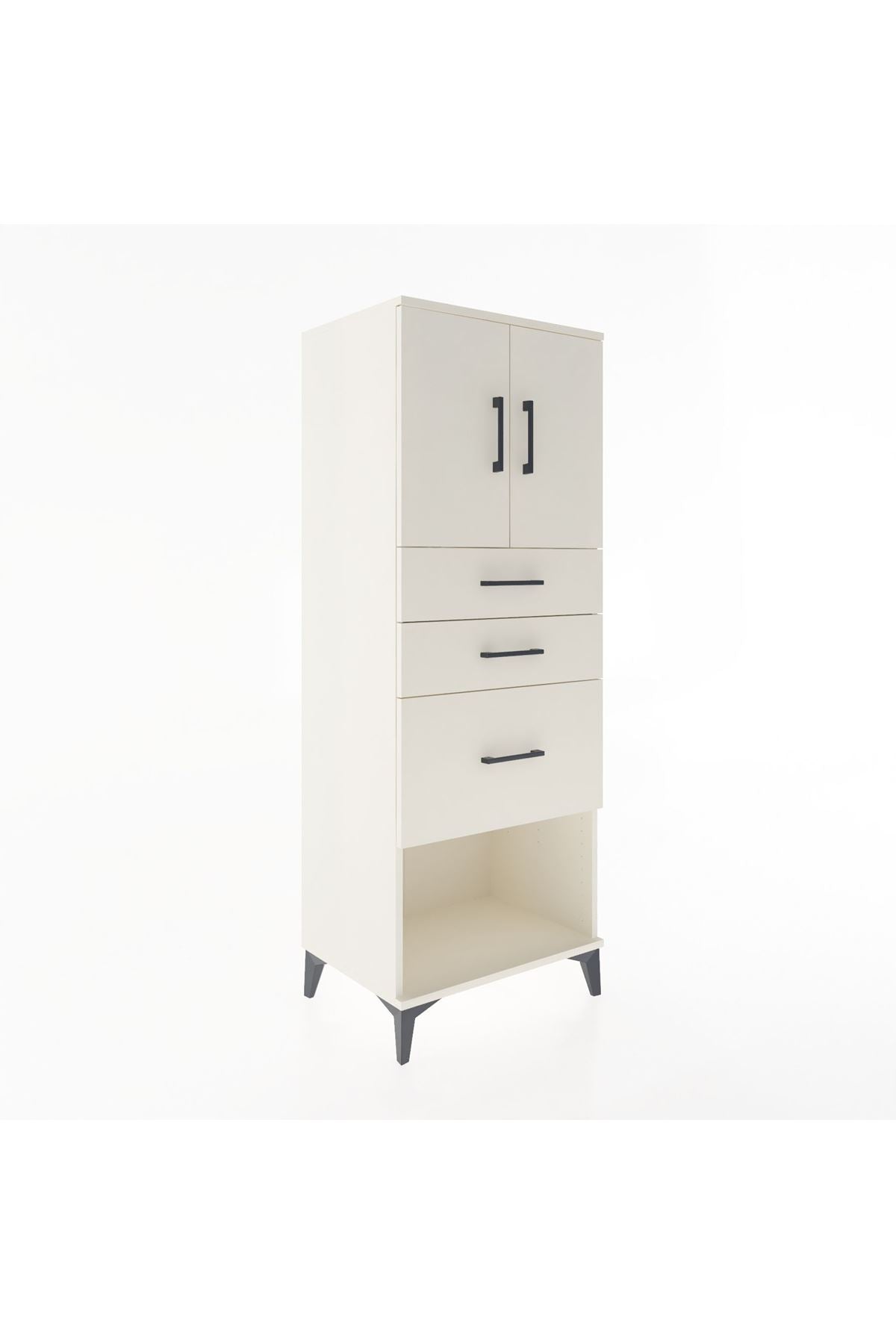 Hyperion Dolap 2 Raflı 3 Çekmeceli 2 Kapaklı 60x44x163 - S53M039V1B
