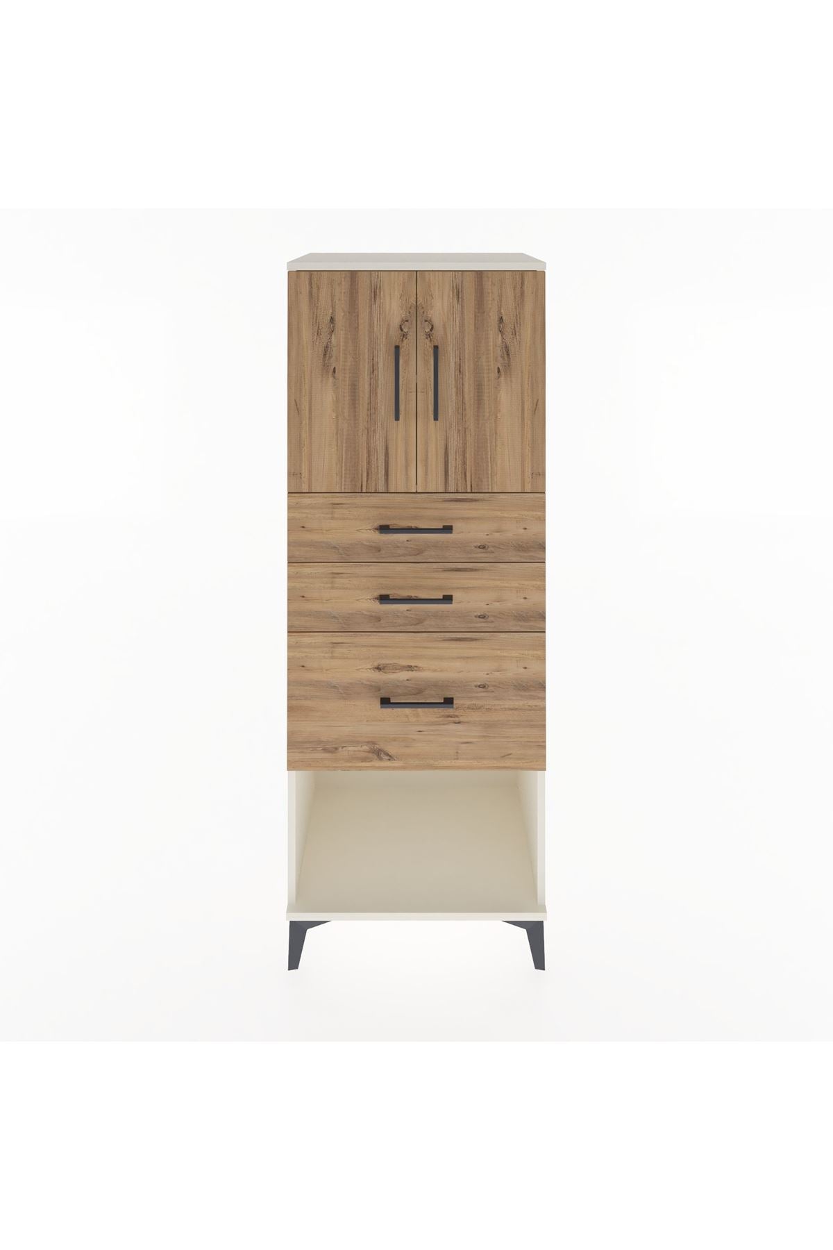Hyperion Dolap 2 Raflı 3 Çekmeceli 2 Kapaklı 60x44x163 - S53M039V3B