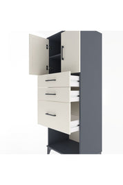 Hyperion Dolap 2 Raflı 3 Çekmeceli 2 Kapaklı 60x44x163 - S53M039V4B