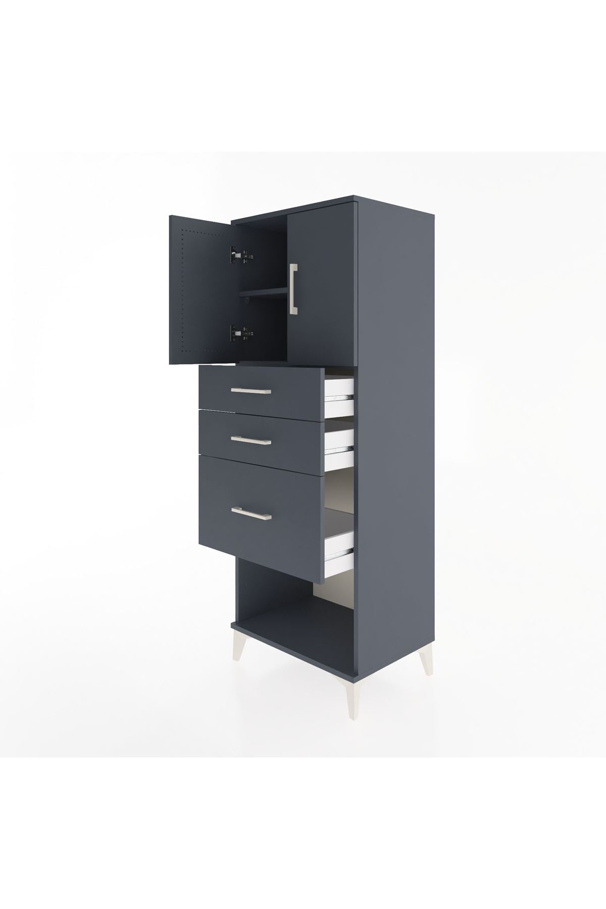 Hyperion Dolap 2 Raflı 3 Çekmeceli 2 Kapaklı 60x44x163 - S53M039V5B