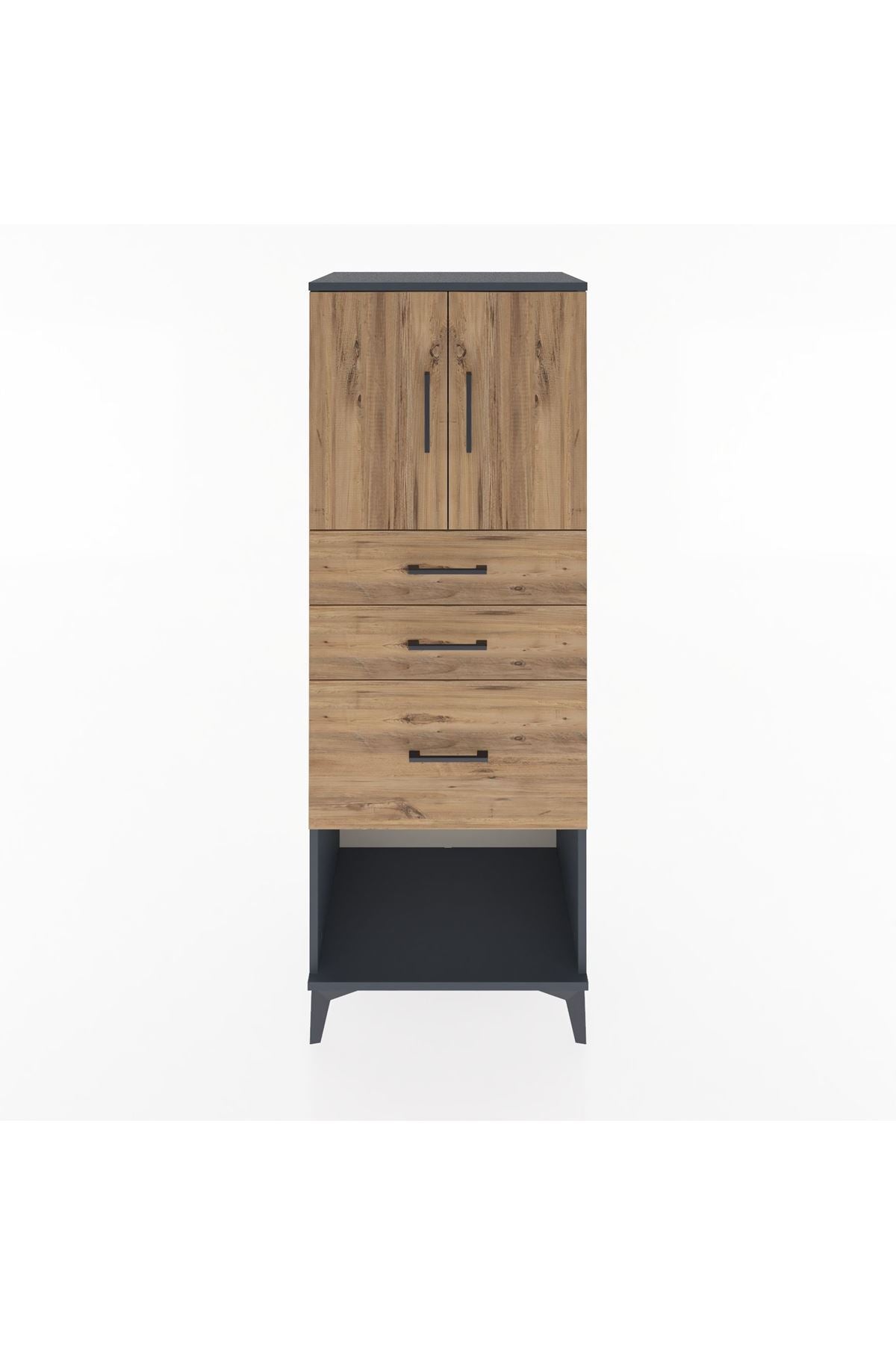 Hyperion Dolap 2 Raflı 3 Çekmeceli 2 Kapaklı 60x44x163 - S53M039V6B