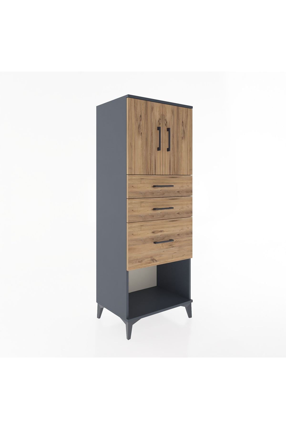 Hyperion Dolap 2 Raflı 3 Çekmeceli 2 Kapaklı 60x44x163 - S53M039V6B