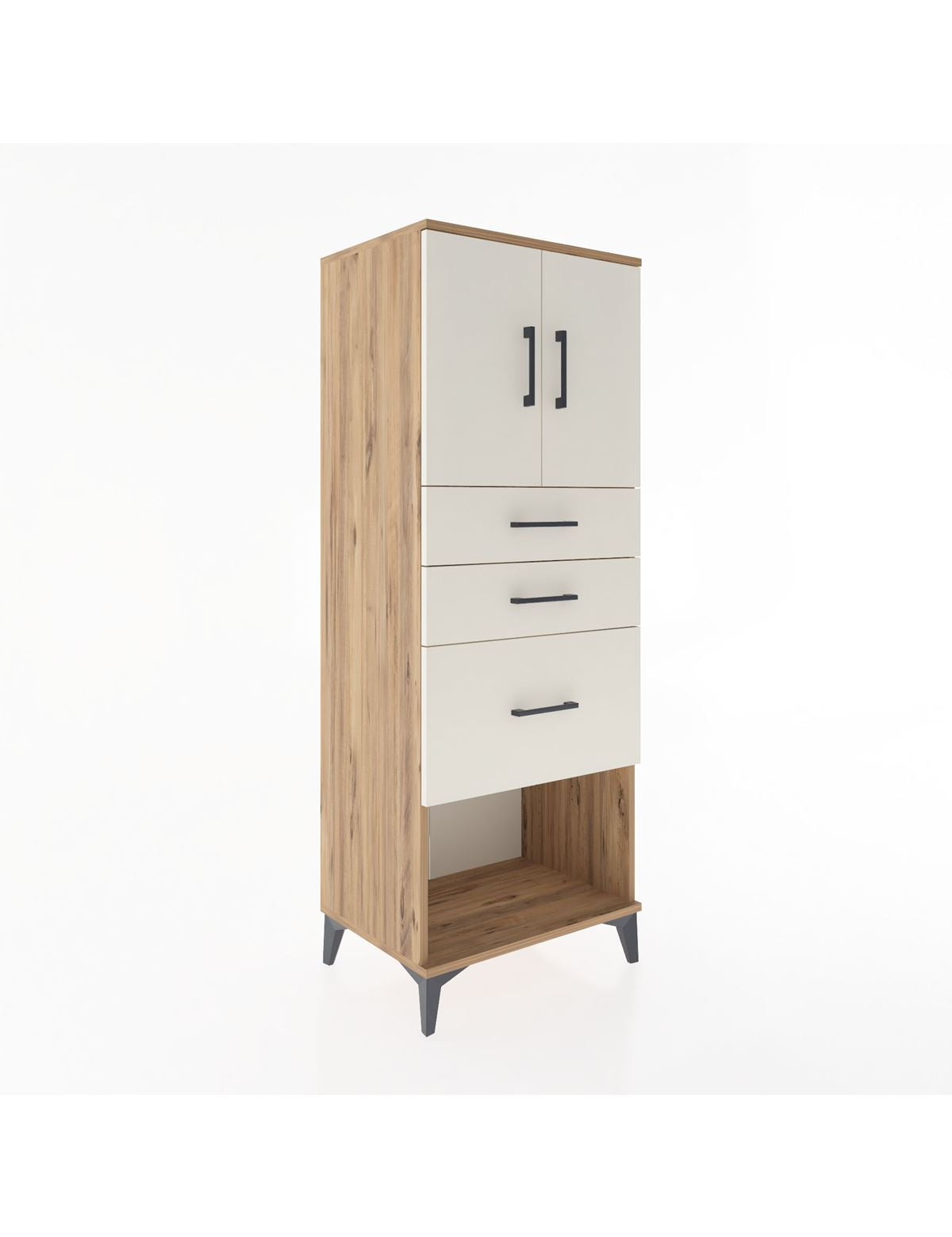 Hyperion Dolap 2 Raflı 3 Çekmeceli 2 Kapaklı 60x44x163 - S53M039V7B