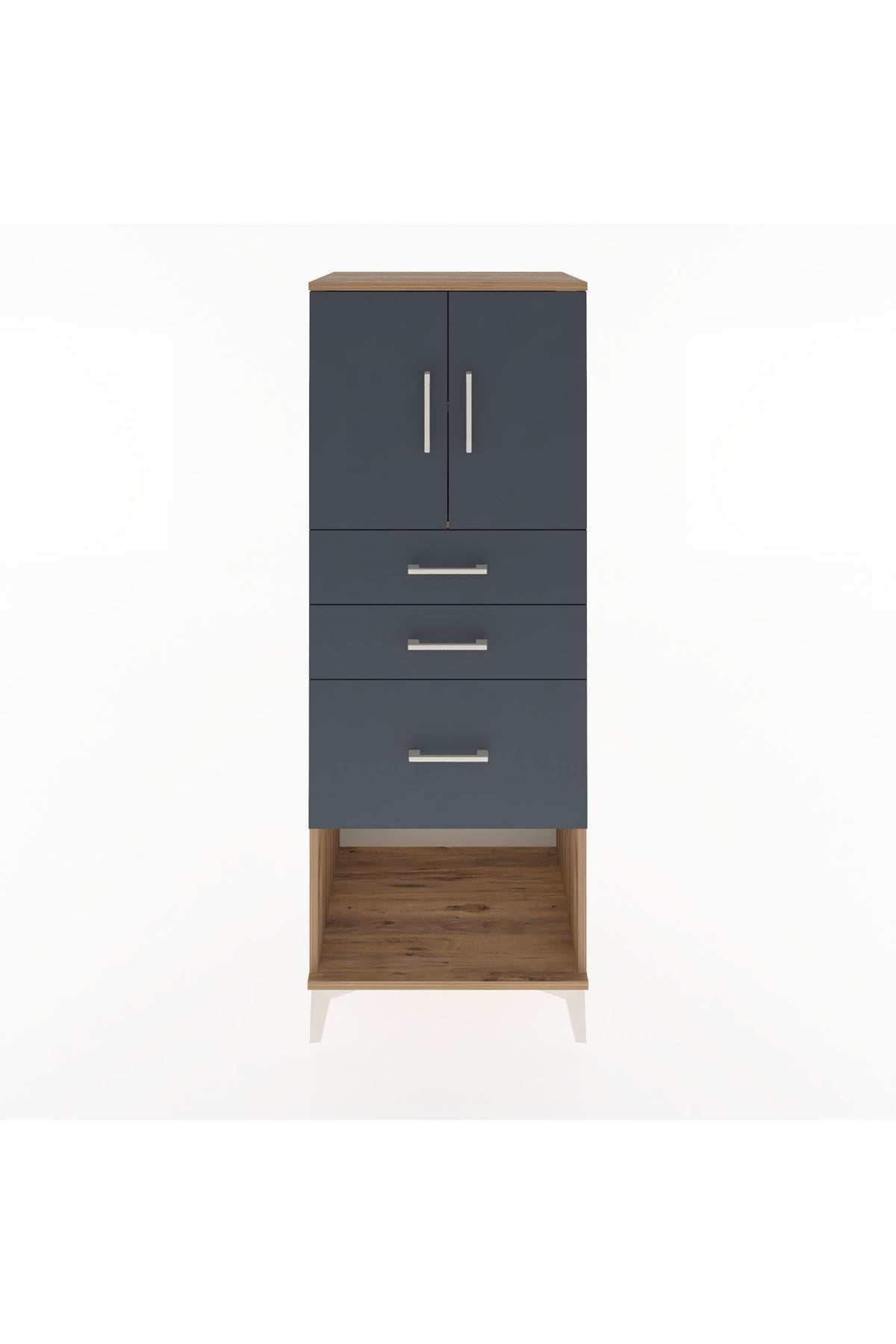 Hyperion Dolap 2 Raflı 3 Çekmeceli 2 Kapaklı 60x44x163 - S53M039V8B