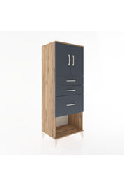 Hyperion Dolap 2 Raflı 3 Çekmeceli 2 Kapaklı 60x44x163 - S53M039V8B