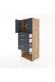 Hyperion Dolap 2 Raflı 3 Çekmeceli 2 Kapaklı 60x44x163 - S53M039V8B