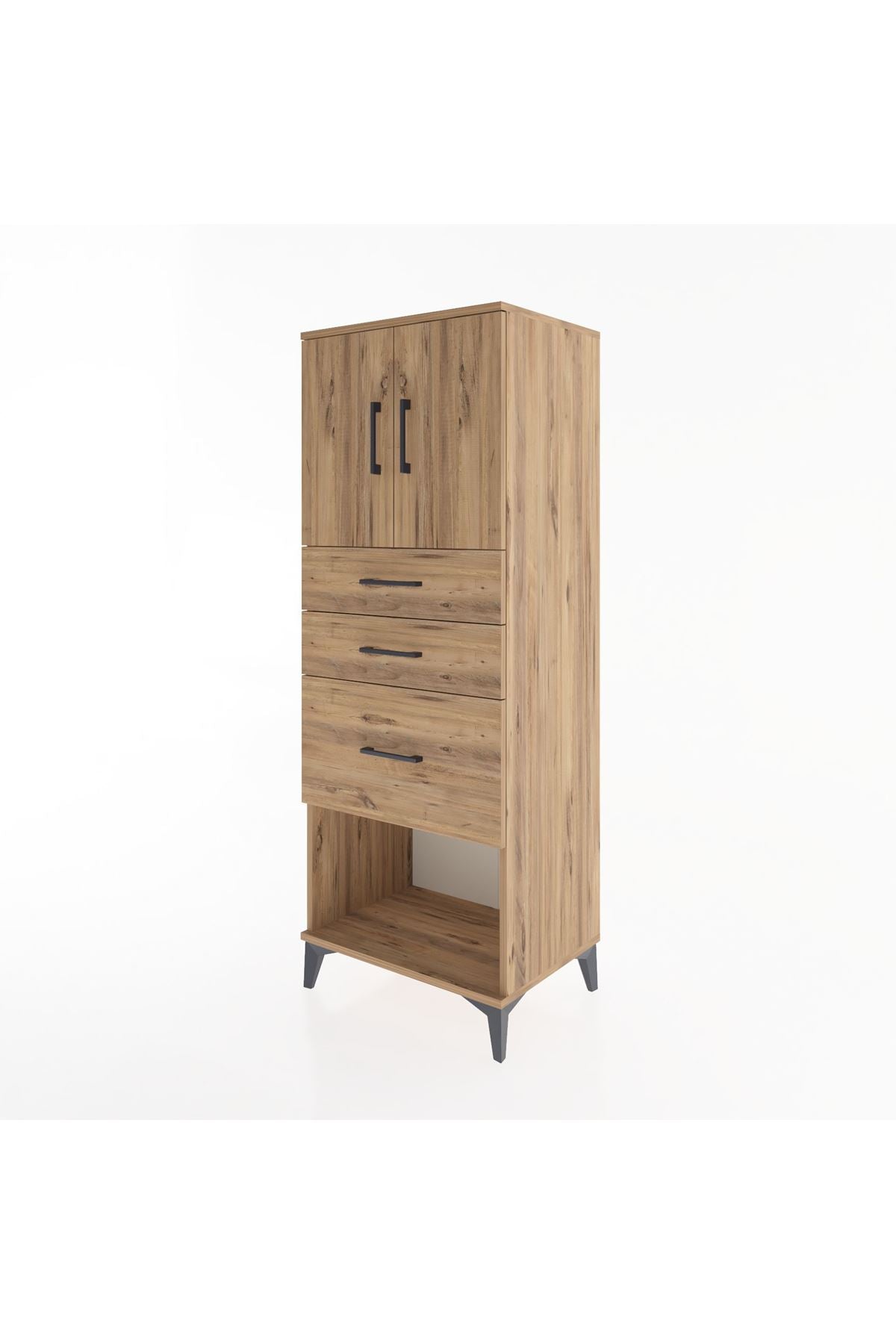 Hyperion Dolap 2 Raflı 3 Çekmeceli 2 Kapaklı 60x44x163 - S53M039V9B