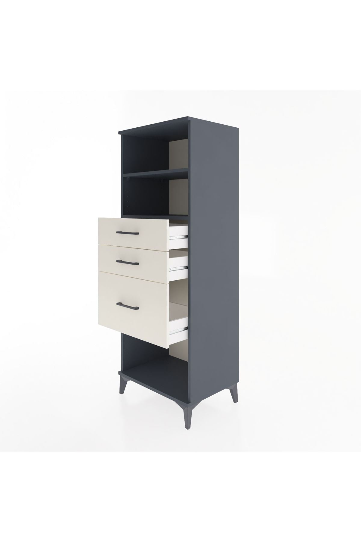 Hyperion Dolap 2 Raflı 3 Çekmeceli 60x44x163 - S53M040V4B