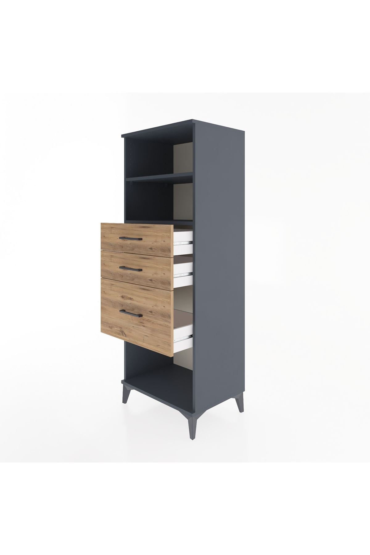 Hyperion Dolap 2 Raflı 3 Çekmeceli 60x44x163 - S53M040V6B