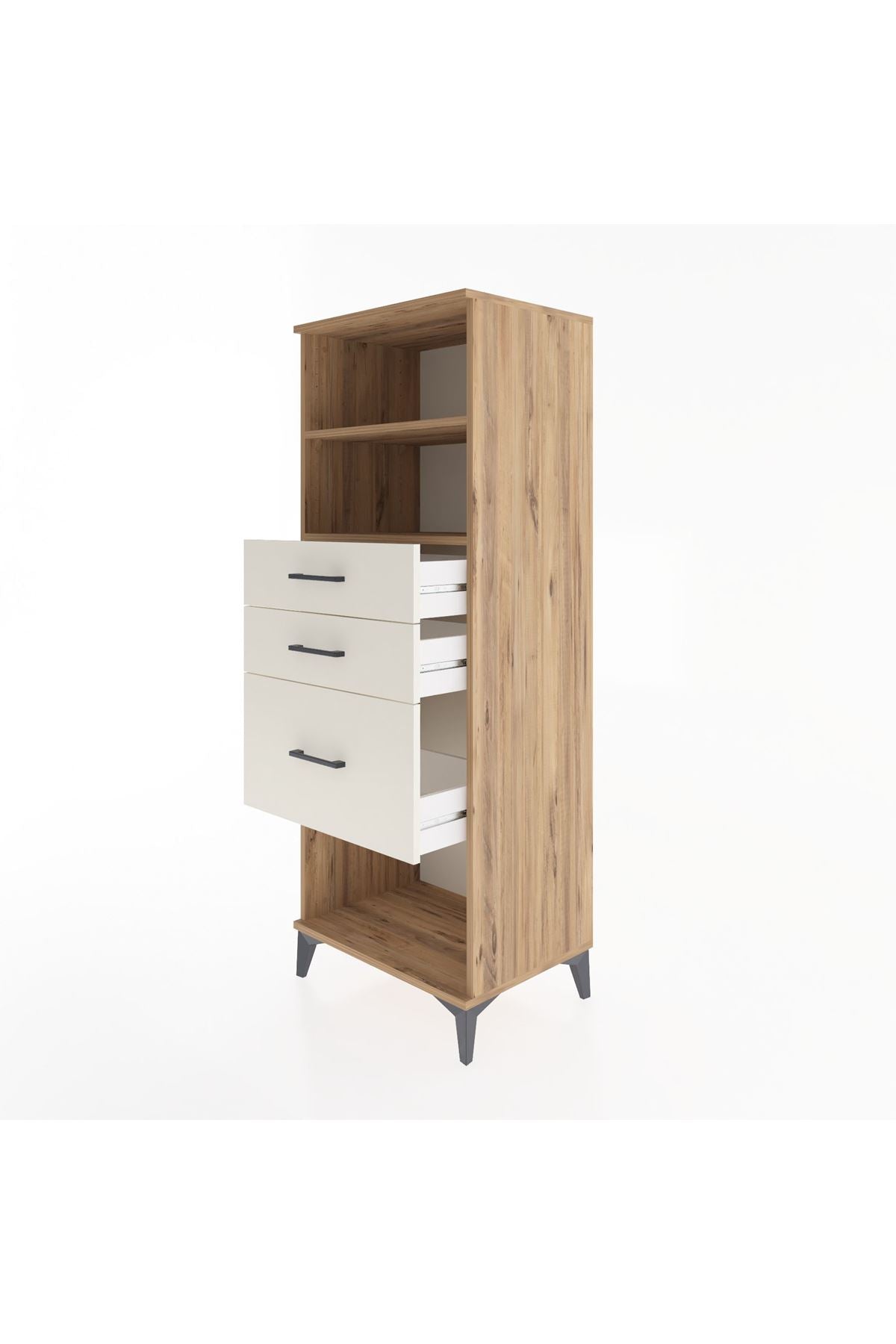 Hyperion Dolap 2 Raflı 3 Çekmeceli 60x44x163 - S53M040V7B