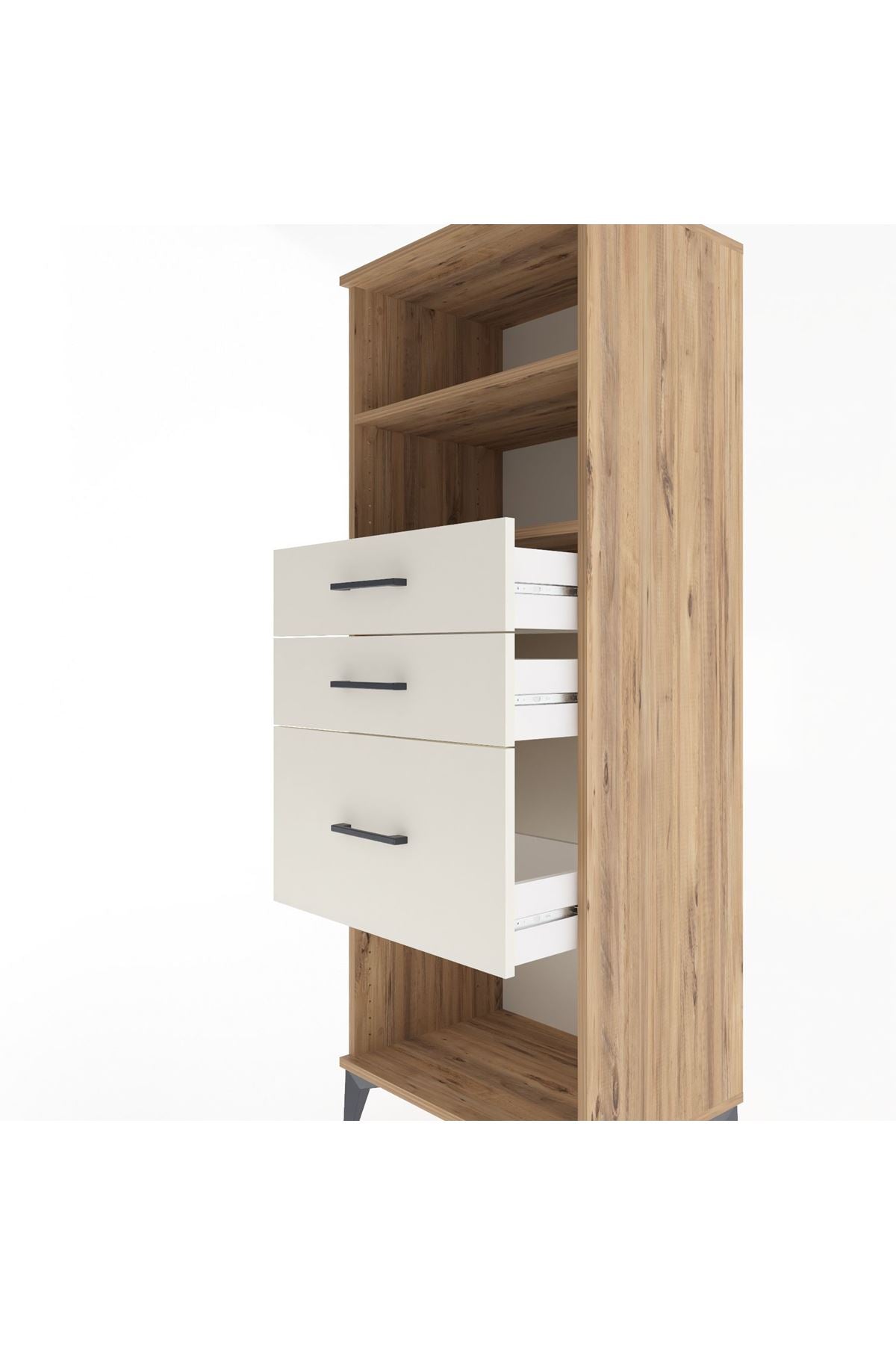 Hyperion Dolap 2 Raflı 3 Çekmeceli 60x44x163 - S53M040V7B