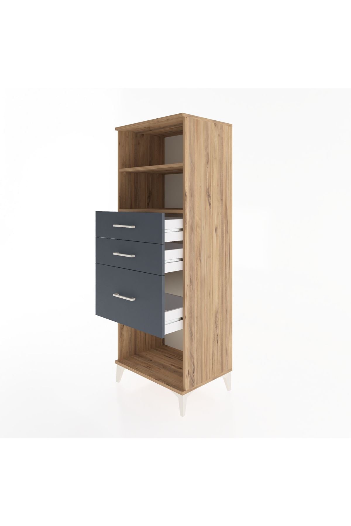 Hyperion Dolap 2 Raflı 3 Çekmeceli 60x44x163 - S53M040V8B