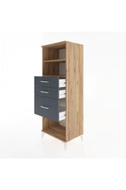 Hyperion Dolap 2 Raflı 3 Çekmeceli 60x44x163 - S53M040V8B