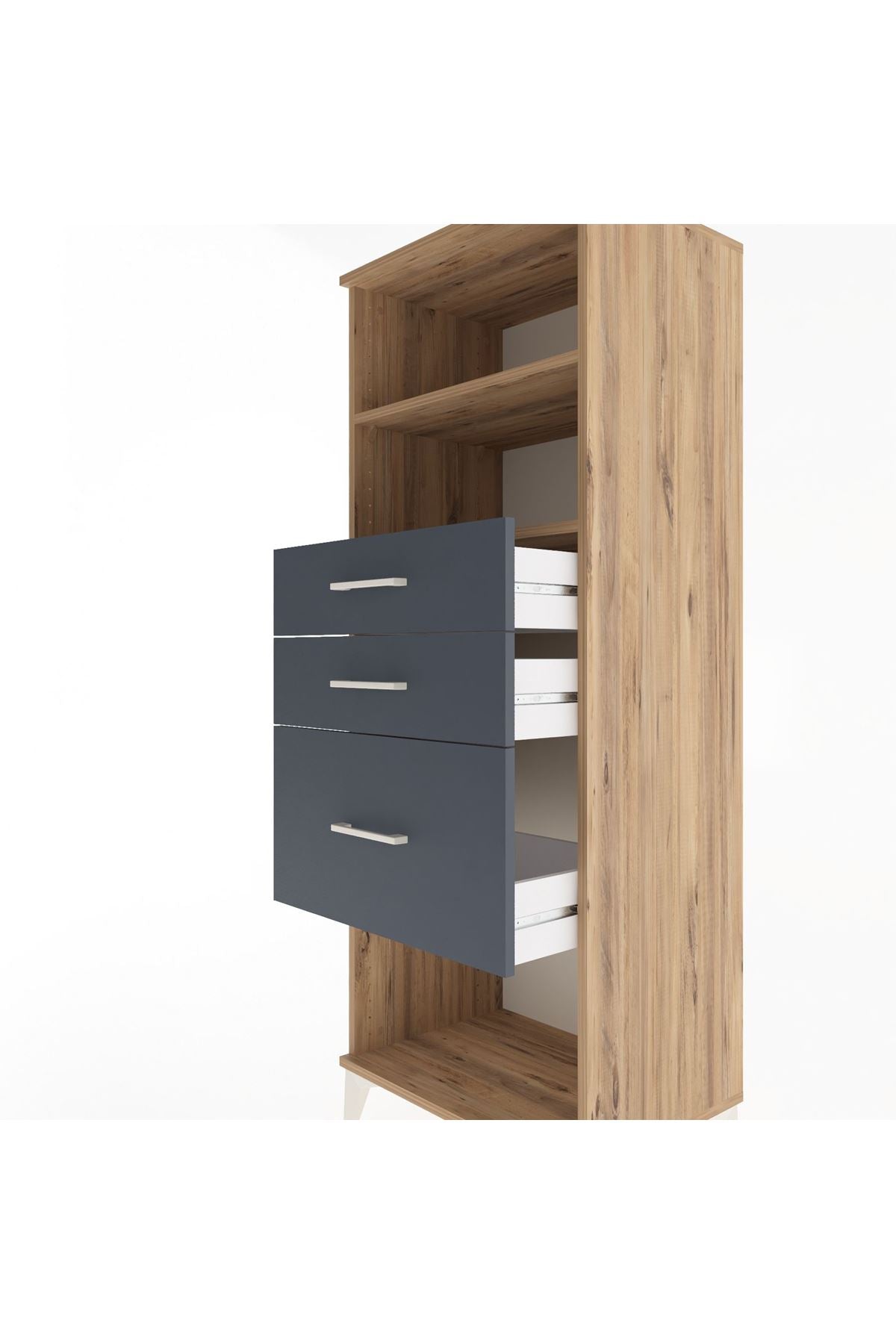 Hyperion Dolap 2 Raflı 3 Çekmeceli 60x44x163 - S53M040V8B