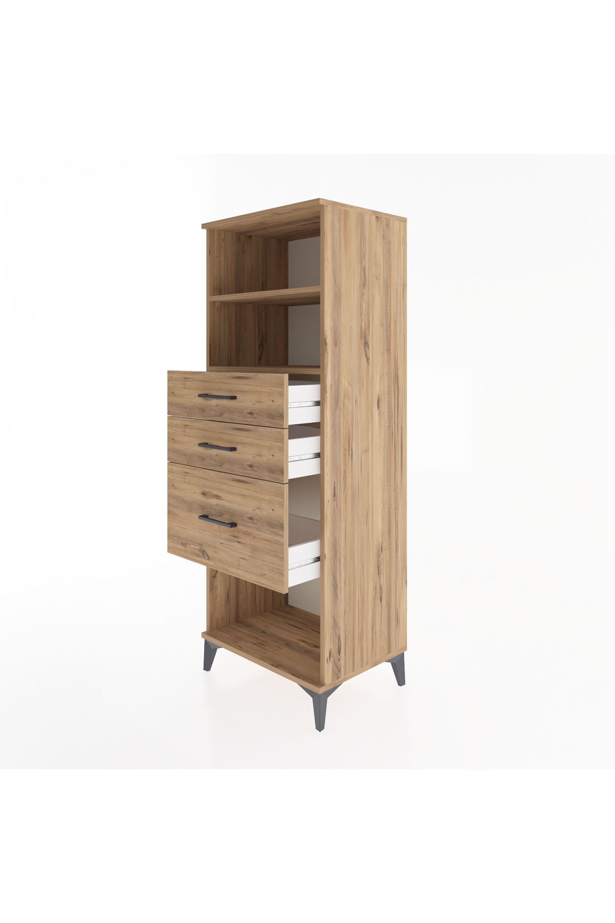 Hyperion Dolap 2 Raflı 3 Çekmeceli 60x44x163 - S53M040V9B