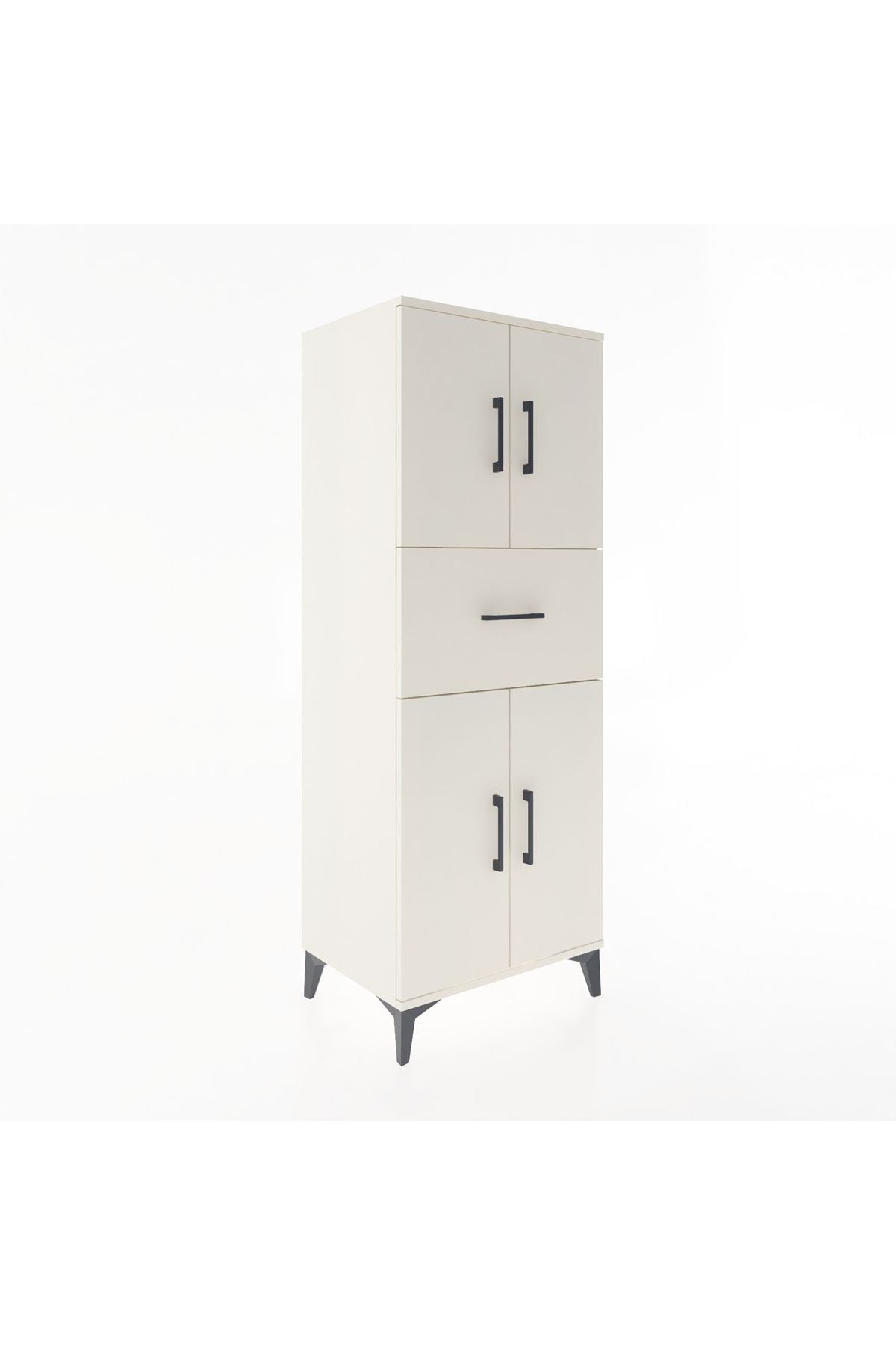 Hyperion Dolap 3 Raflı Tek Çekmeceli 4 Kapaklı 60x44x163 - S53M041V1B