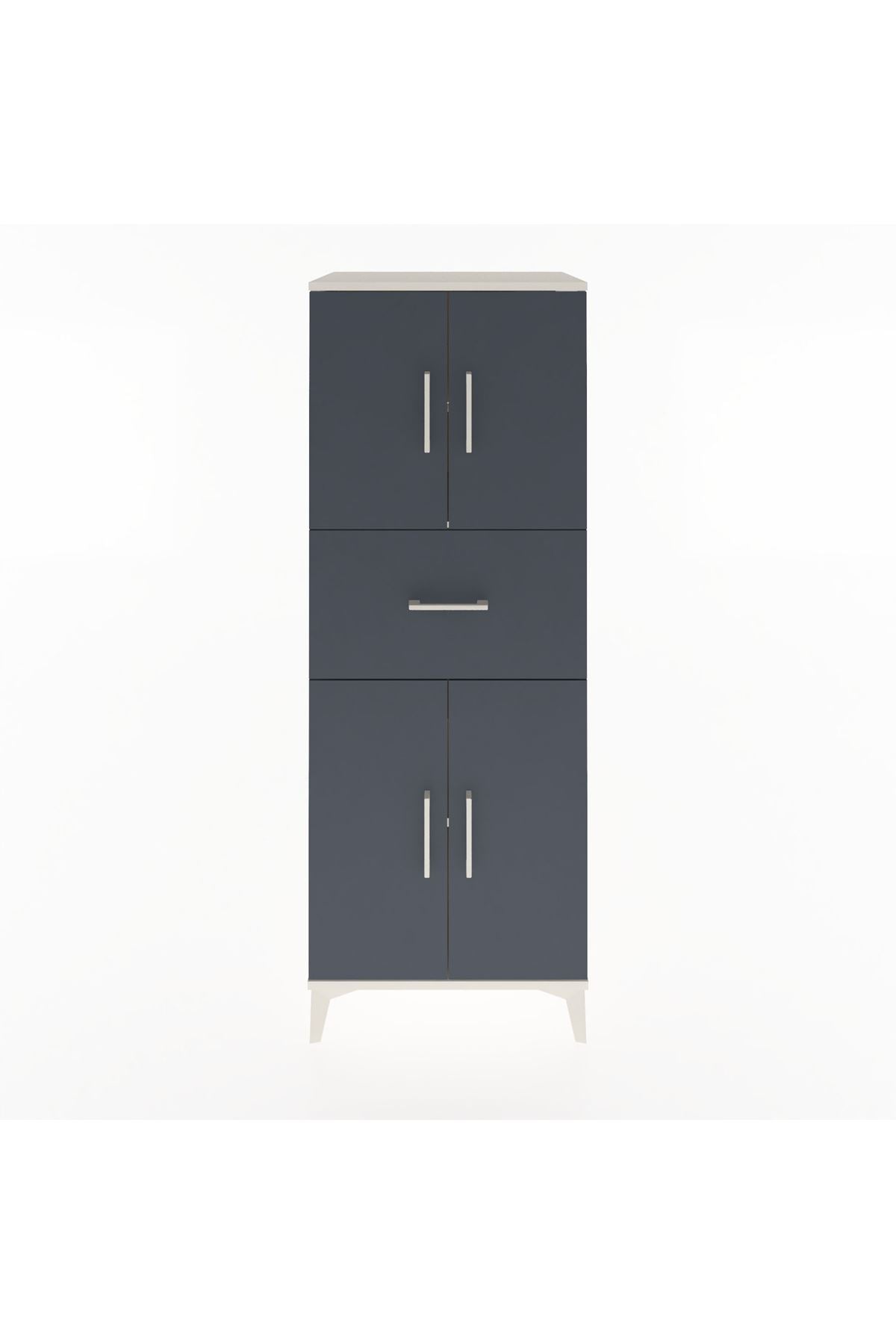 Hyperion Dolap 3 Raflı Tek Çekmeceli 4 Kapaklı 60x44x163 - S53M041V2B