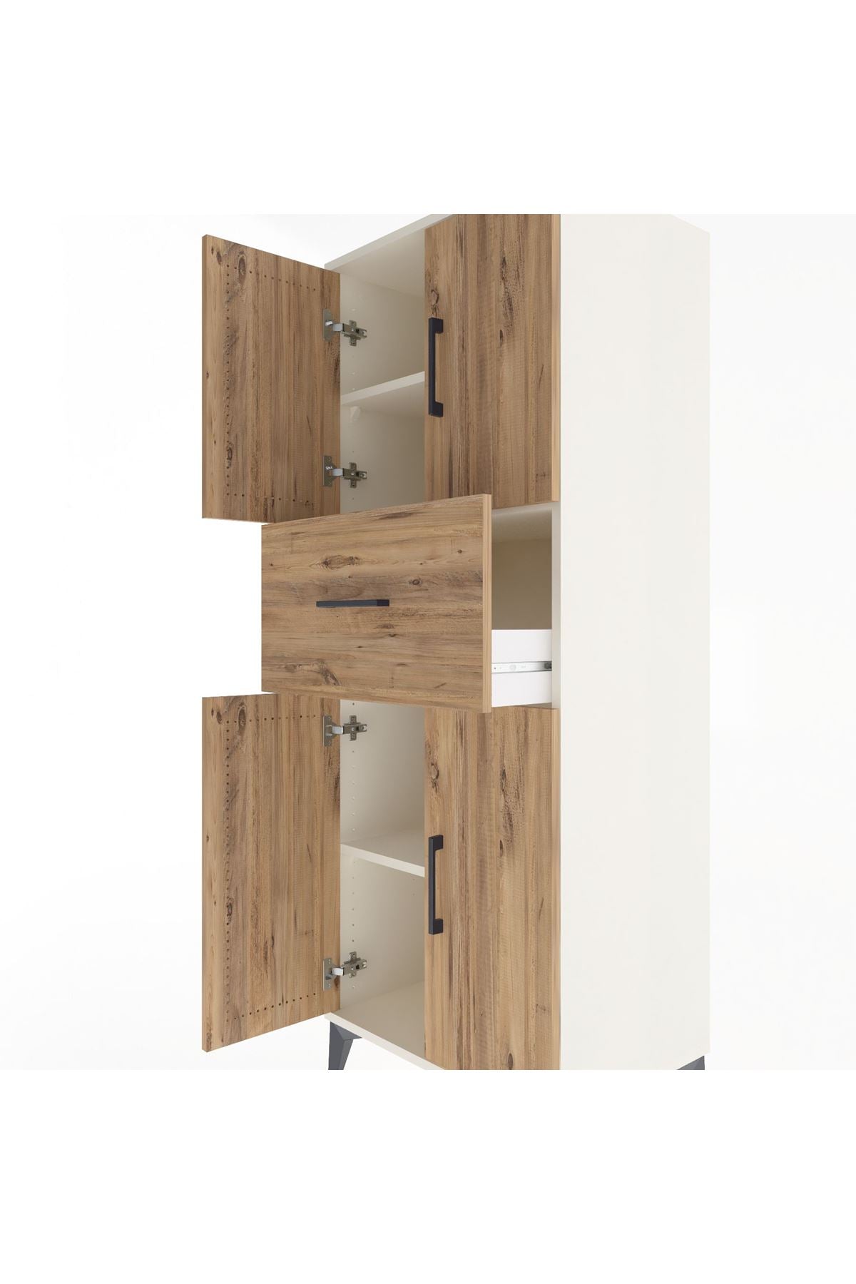 Hyperion Dolap 3 Raflı Tek Çekmeceli 4 Kapaklı 60x44x163 - S53M041V3B