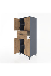 Hyperion Dolap 3 Raflı Tek Çekmeceli 4 Kapaklı 60x44x163 - S53M041V6B