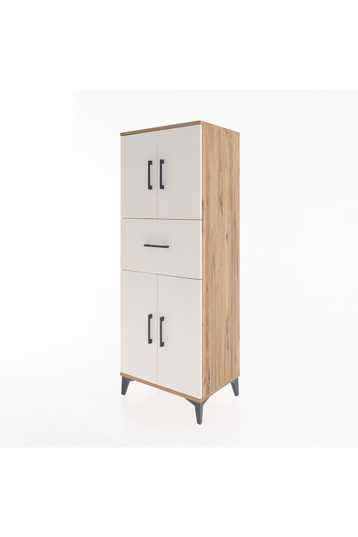 Hyperion Dolap 3 Raflı Tek Çekmeceli 4 Kapaklı 60x44x163 - S53M041V7B