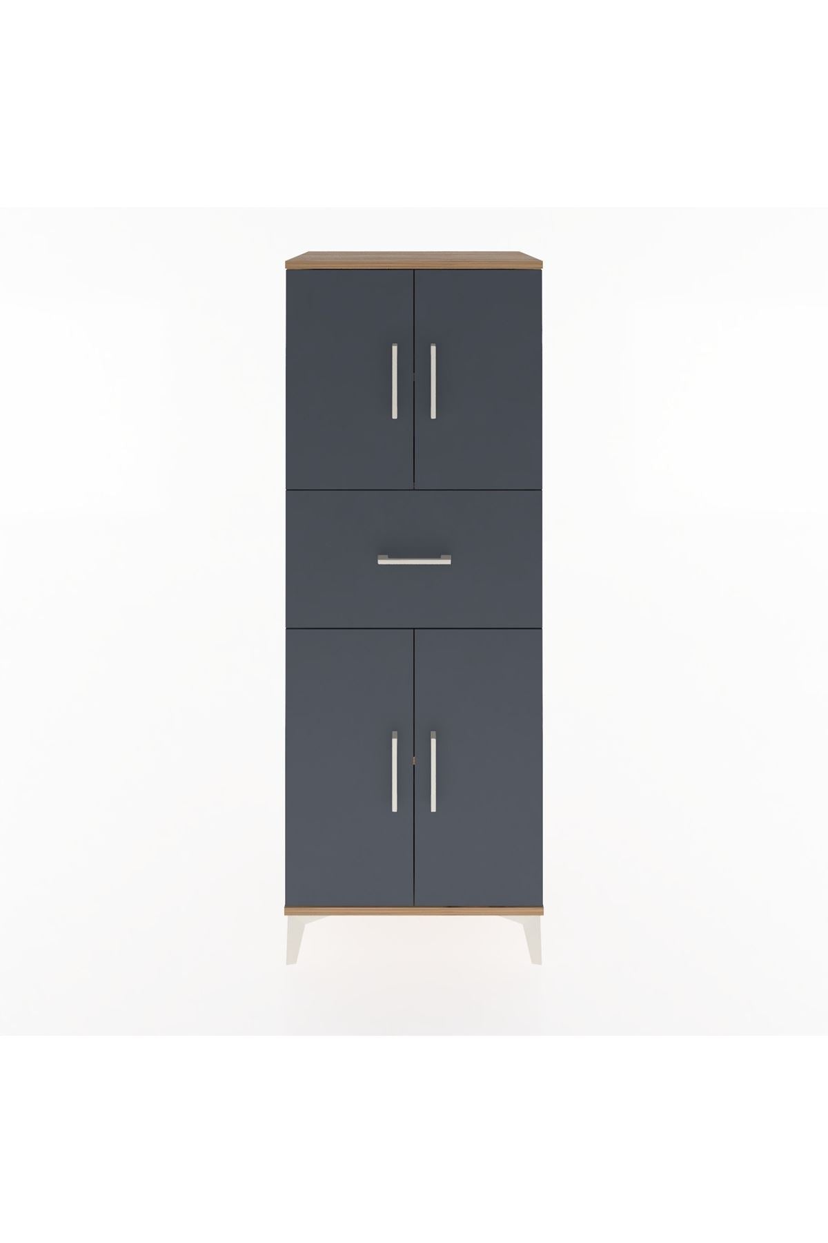 Hyperion Dolap 3 Raflı Tek Çekmeceli 4 Kapaklı 60x44x163 - S53M041V8B