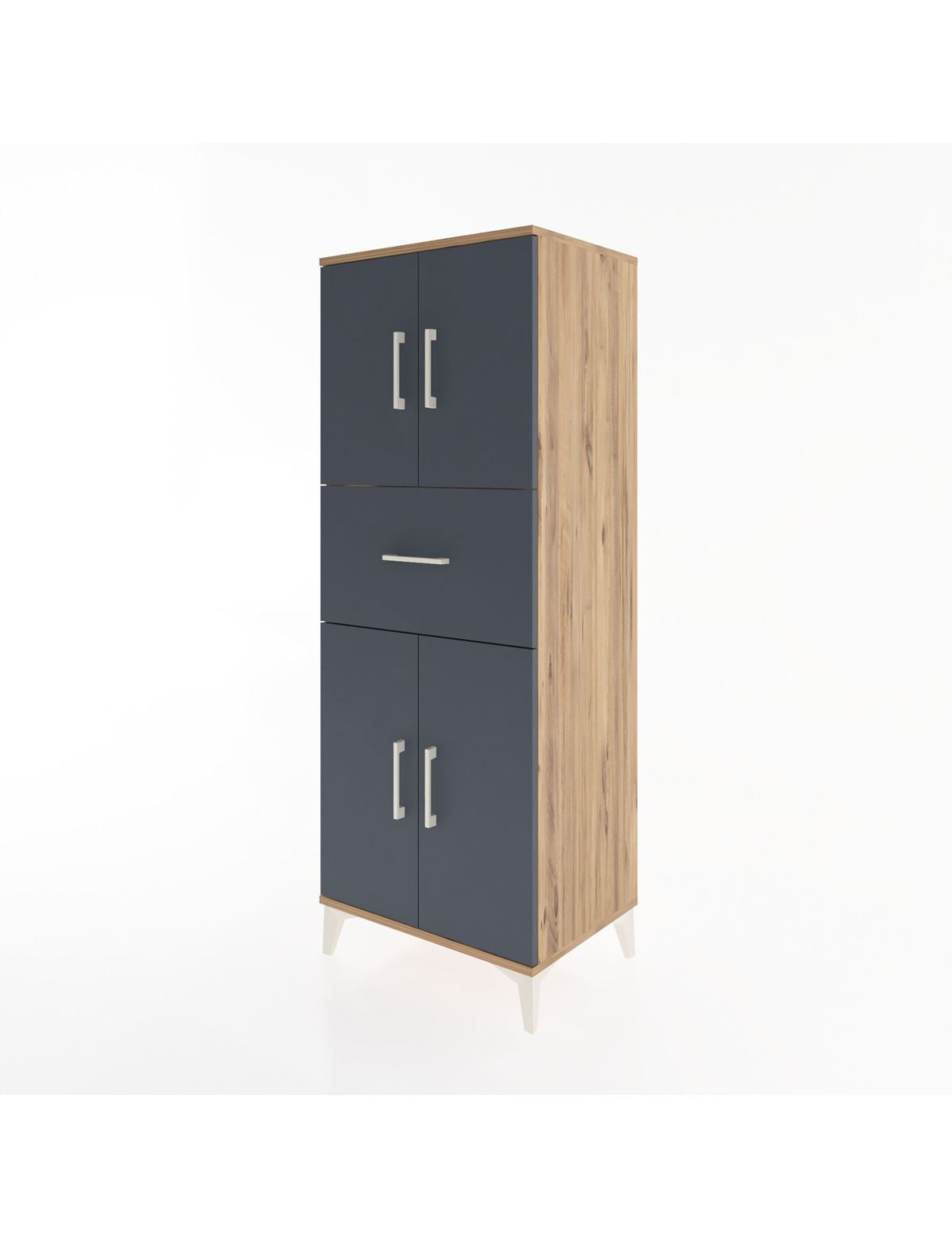 Hyperion Dolap 3 Raflı Tek Çekmeceli 4 Kapaklı 60x44x163 - S53M041V8B