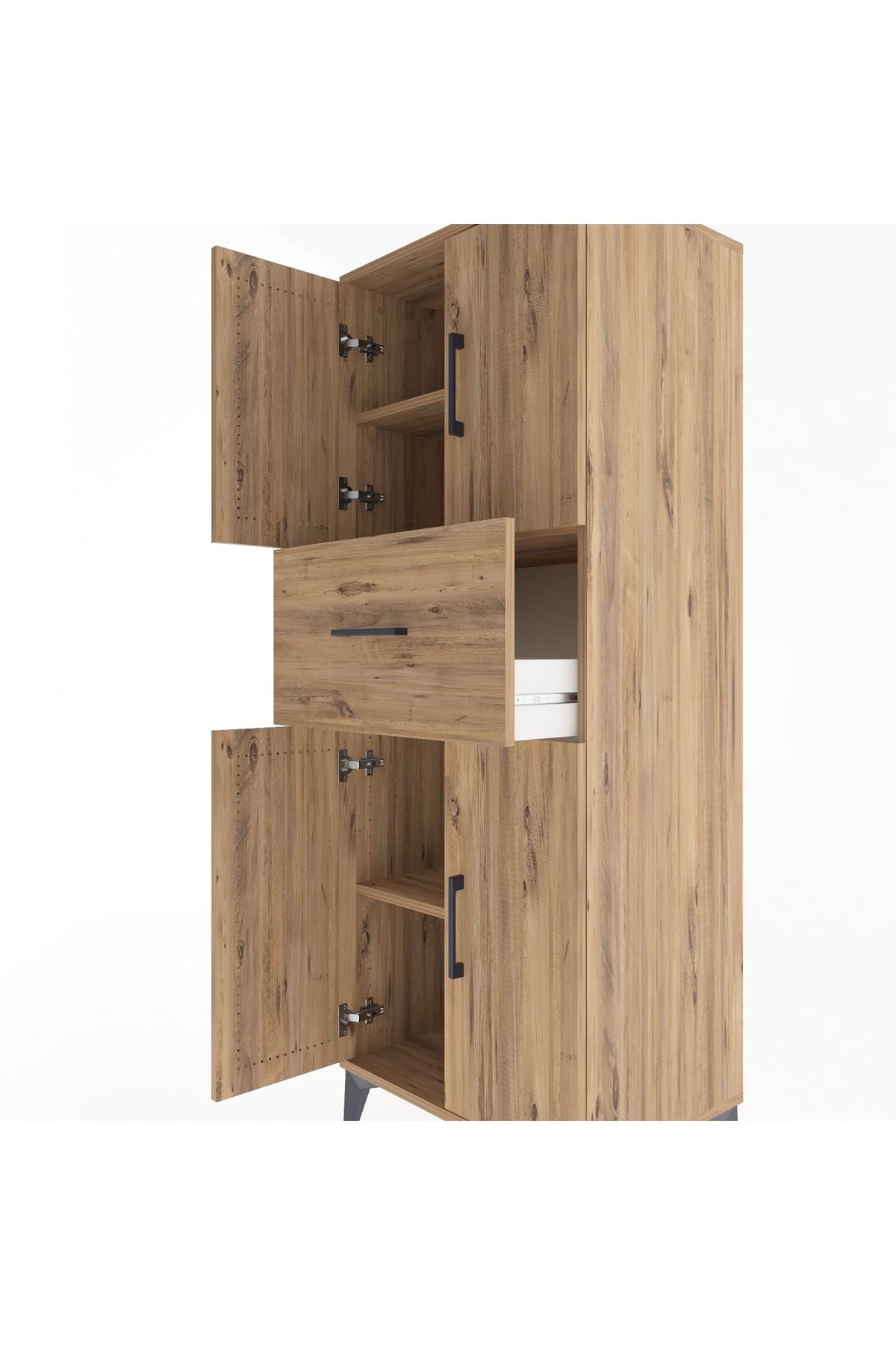 Hyperion Dolap 3 Raflı Tek Çekmeceli 4 Kapaklı 60x44x163 - S53M041V9B