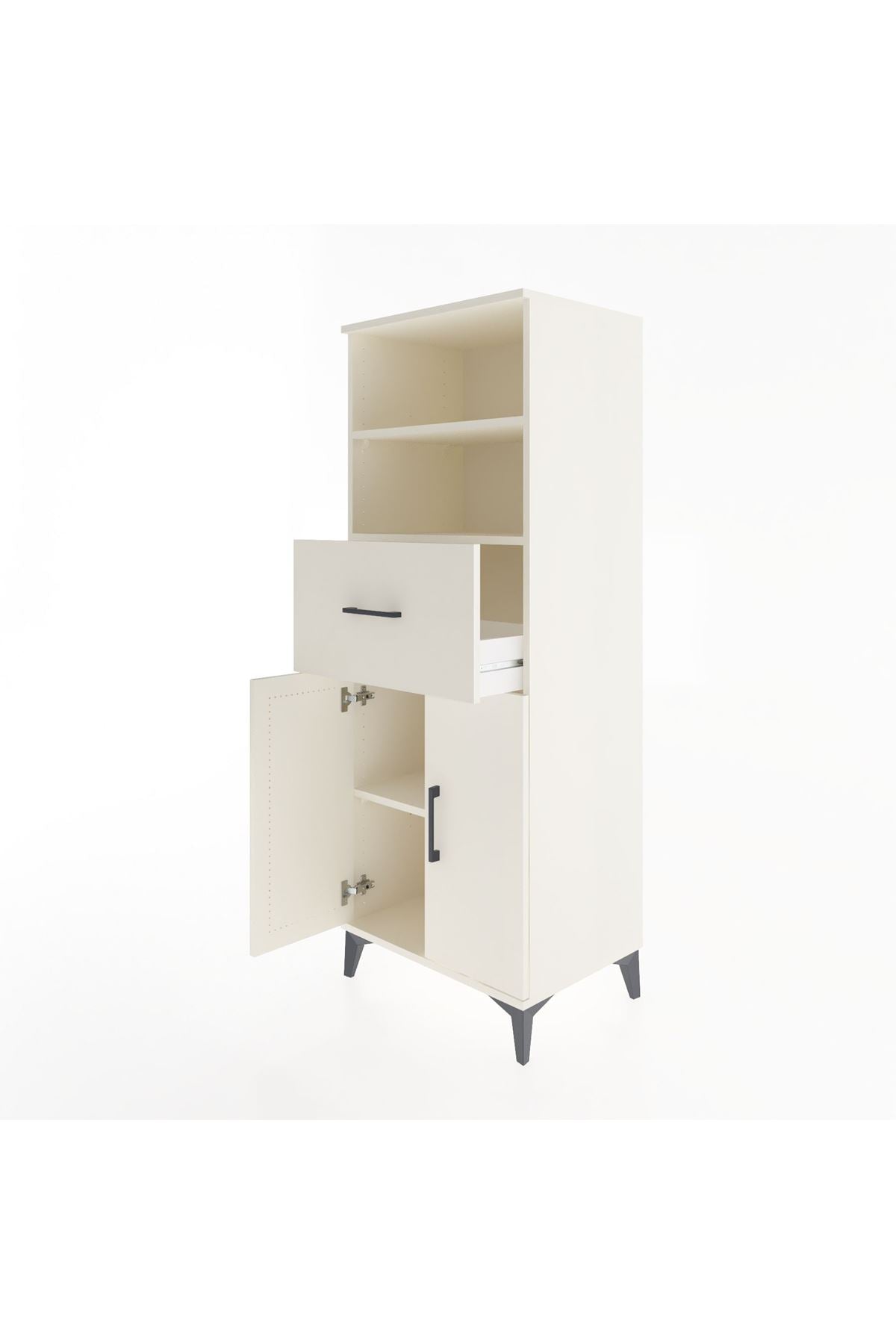 Hyperion Dolap 3 Raflı Tek Çekmeceli 2 Kapaklı 60x44x163 - S53M042V1B