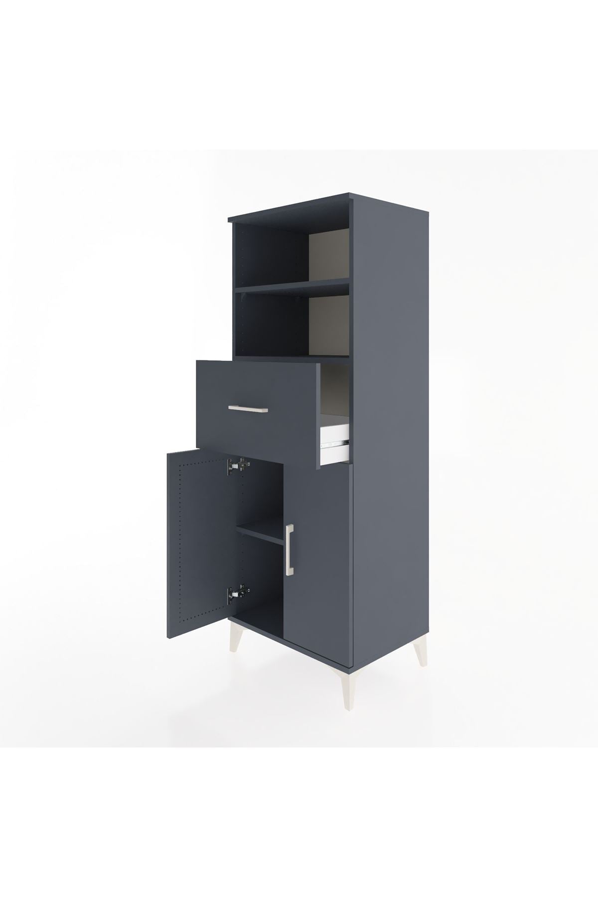 Hyperion Dolap 3 Raflı Tek Çekmeceli 2 Kapaklı 60x44x163 - S53M042V5B