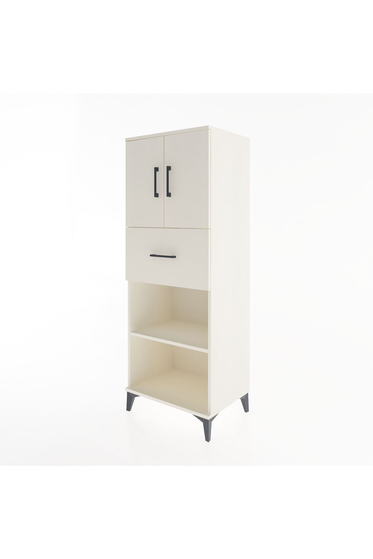Hyperion Dolap 3 Raflı Tek Çekmeceli 2 Kapaklı 60x44x163 - S53M043V1B