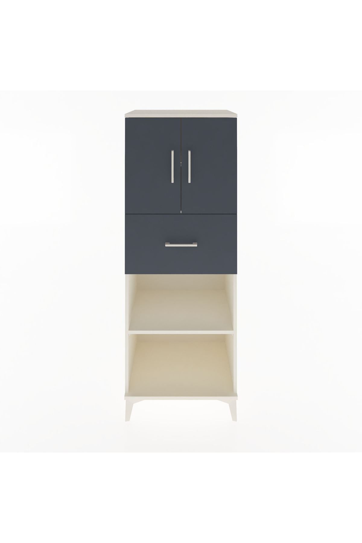 Hyperion Dolap 3 Raflı Tek Çekmeceli 2 Kapaklı 60x44x163 - S53M043V2B