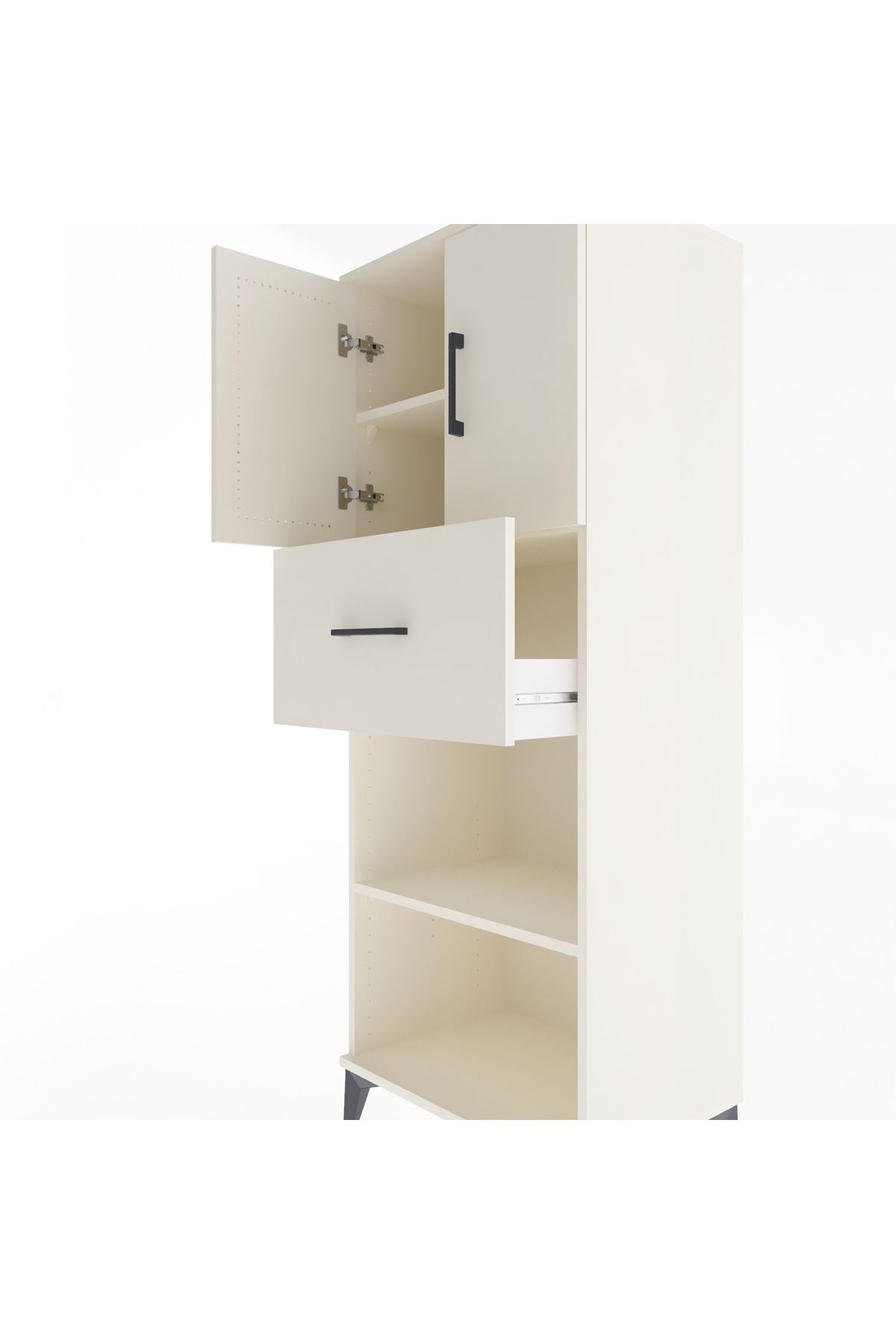 Hyperion Dolap 3 Raflı Tek Çekmeceli 2 Kapaklı 60x44x163 - S53M043V1B