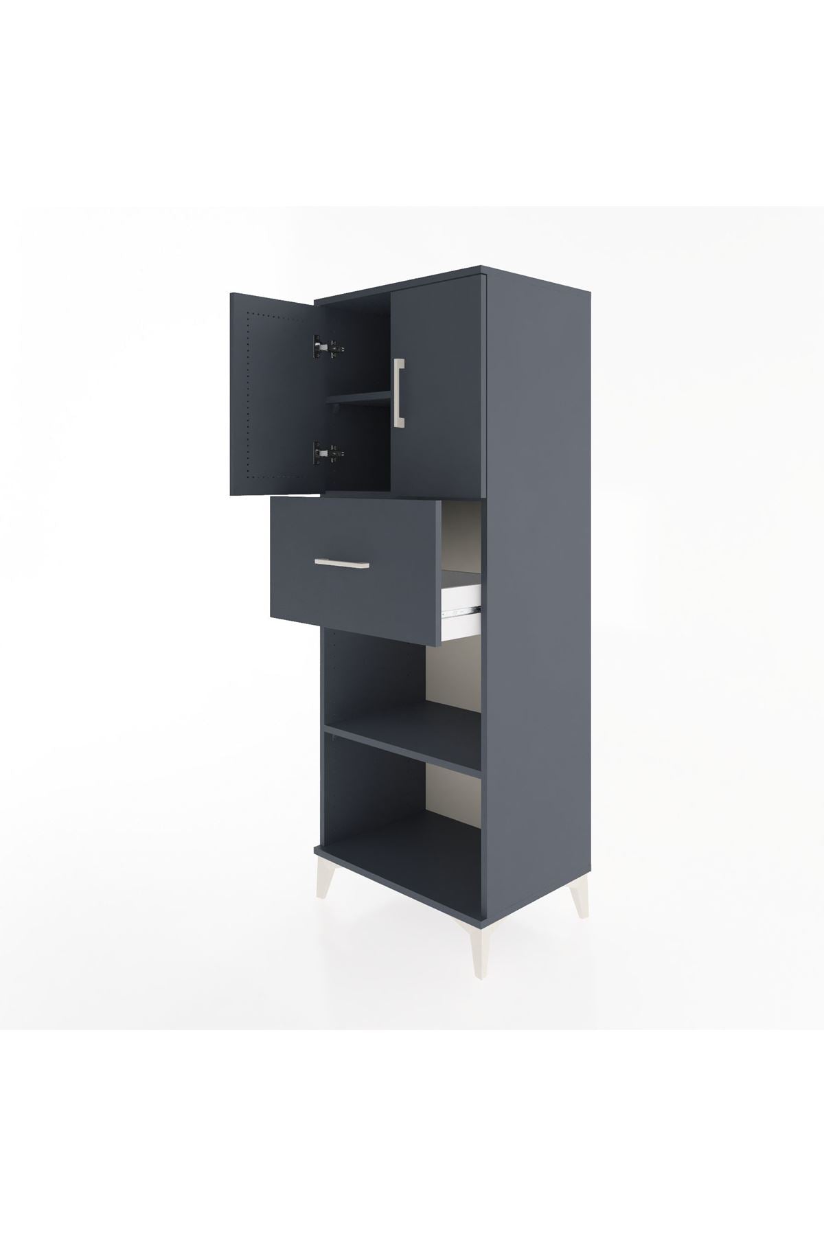 Hyperion Dolap 3 Raflı Tek Çekmeceli 2 Kapaklı 60x44x163 - S53M043V5B