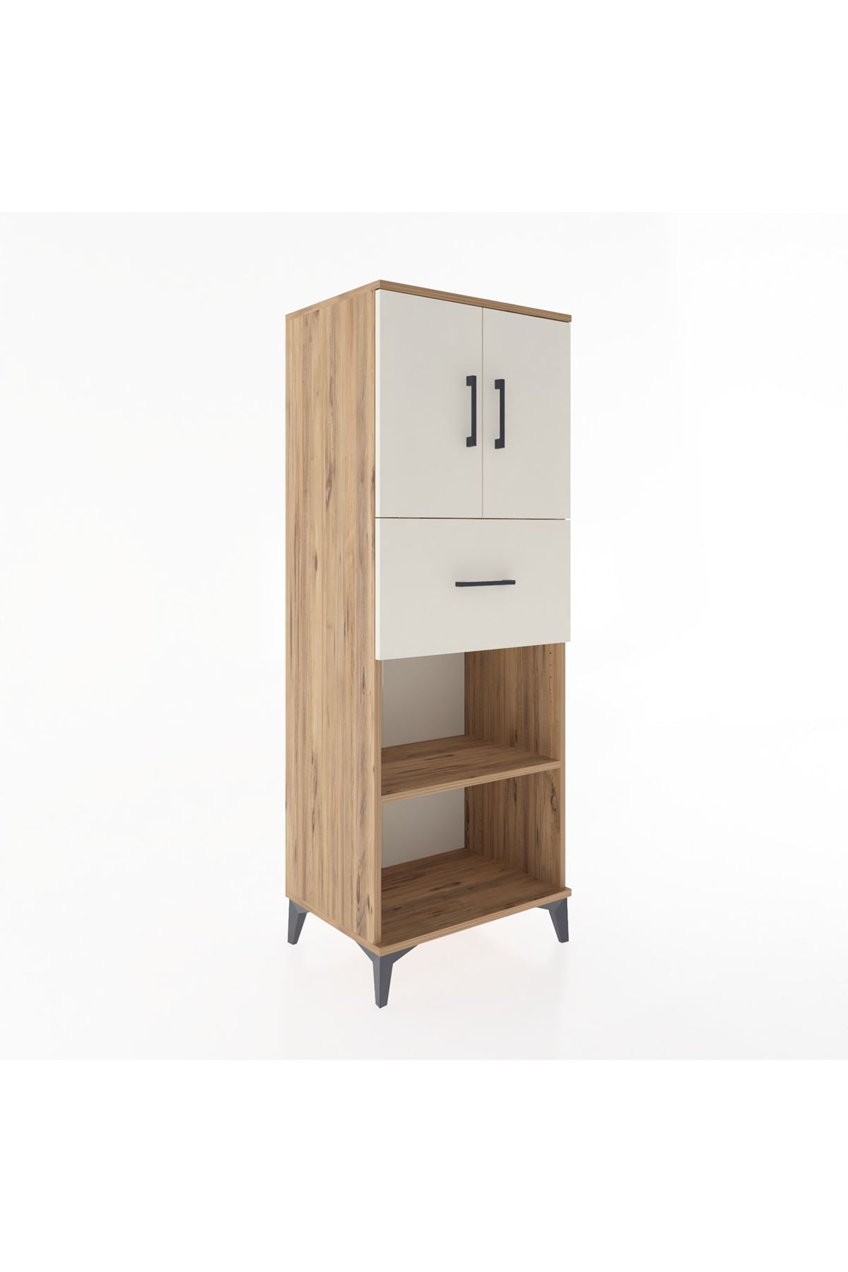 Hyperion Dolap 3 Raflı Tek Çekmeceli 2 Kapaklı 60x44x163 - S53M043V7B