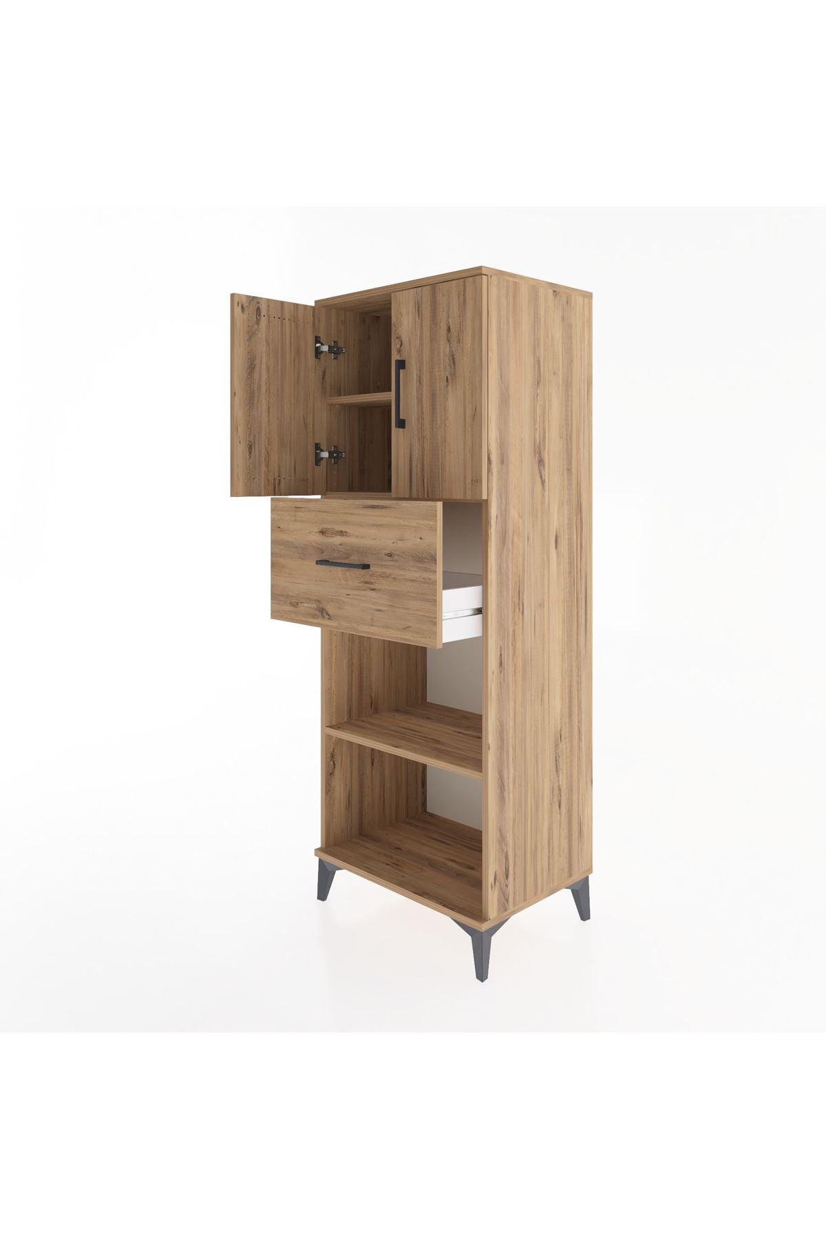 Hyperion Dolap 3 Raflı Tek Çekmeceli 2 Kapaklı 60x44x163 - S53M043V9B