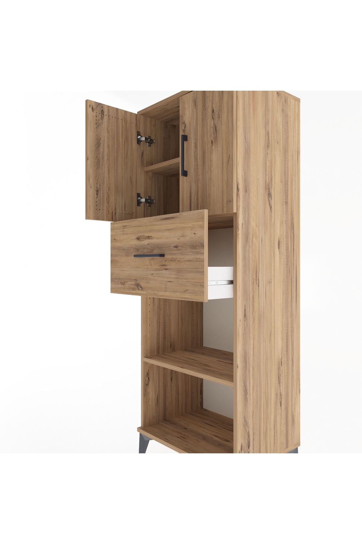 Hyperion Dolap 3 Raflı Tek Çekmeceli 2 Kapaklı 60x44x163 - S53M043V9B
