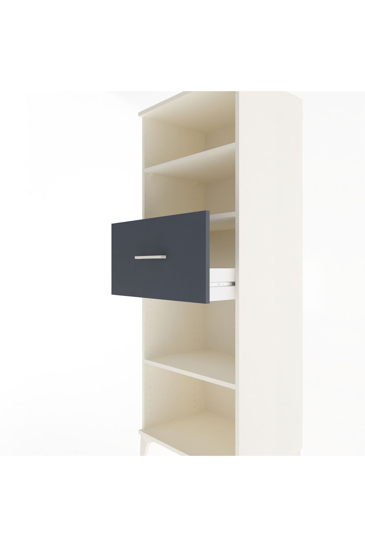 Hyperion Dolap 3 Raflı Tek Çekmeceli 60x44x163 - S53M044V2B