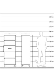 Hyperion Dolap 3 Raflı Tek Çekmeceli 60x44x163 - S53M044V4B