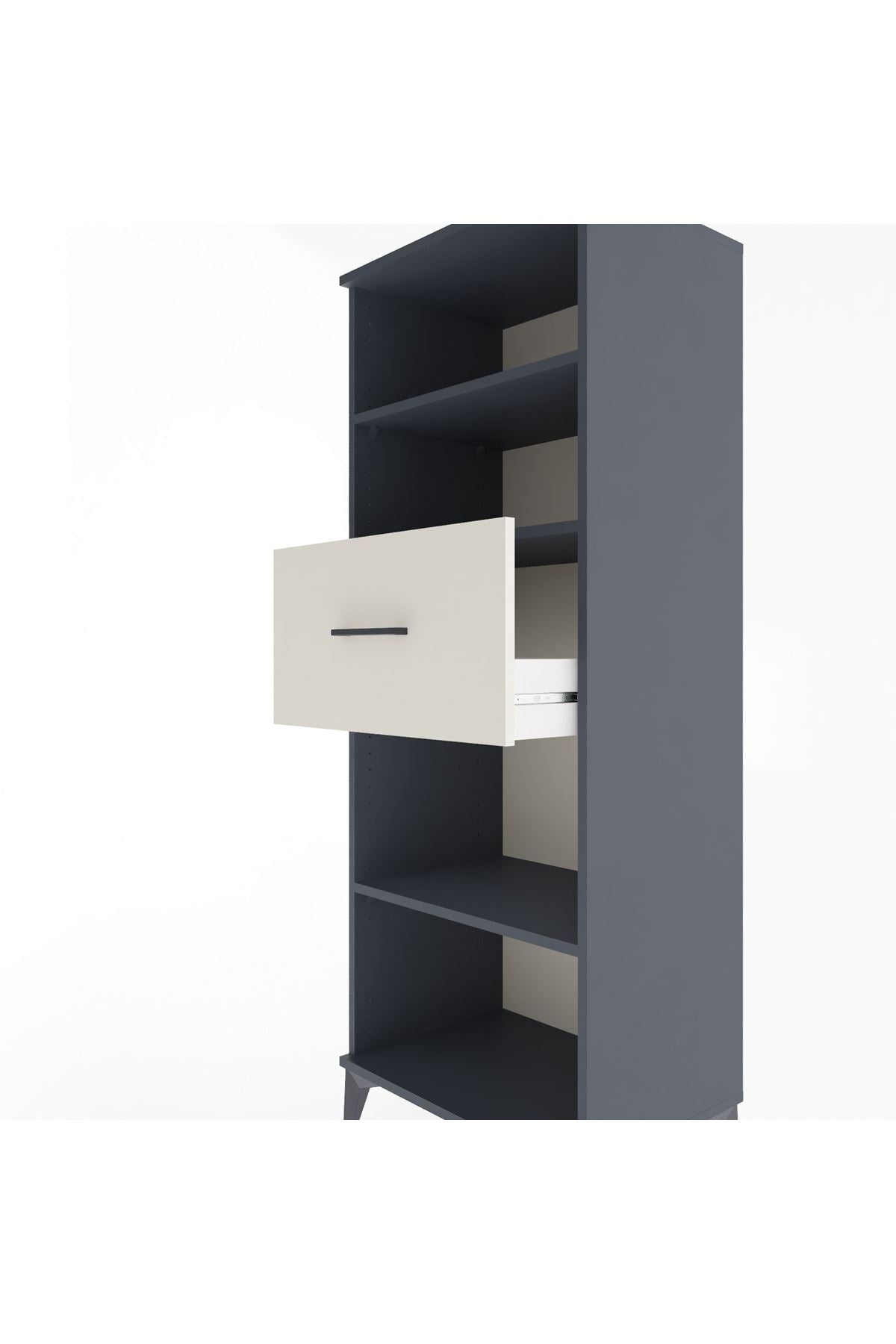 Hyperion Dolap 3 Raflı Tek Çekmeceli 60x44x163 - S53M044V4B