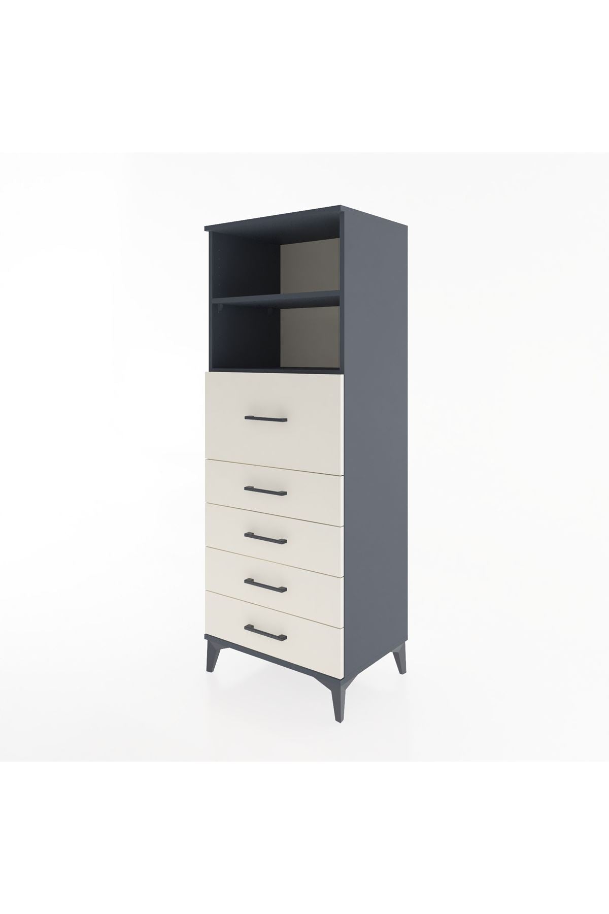 Hyperion Dolap 2 Raflı 5 Çekmeceli 60x44x163 - S53M045V4B