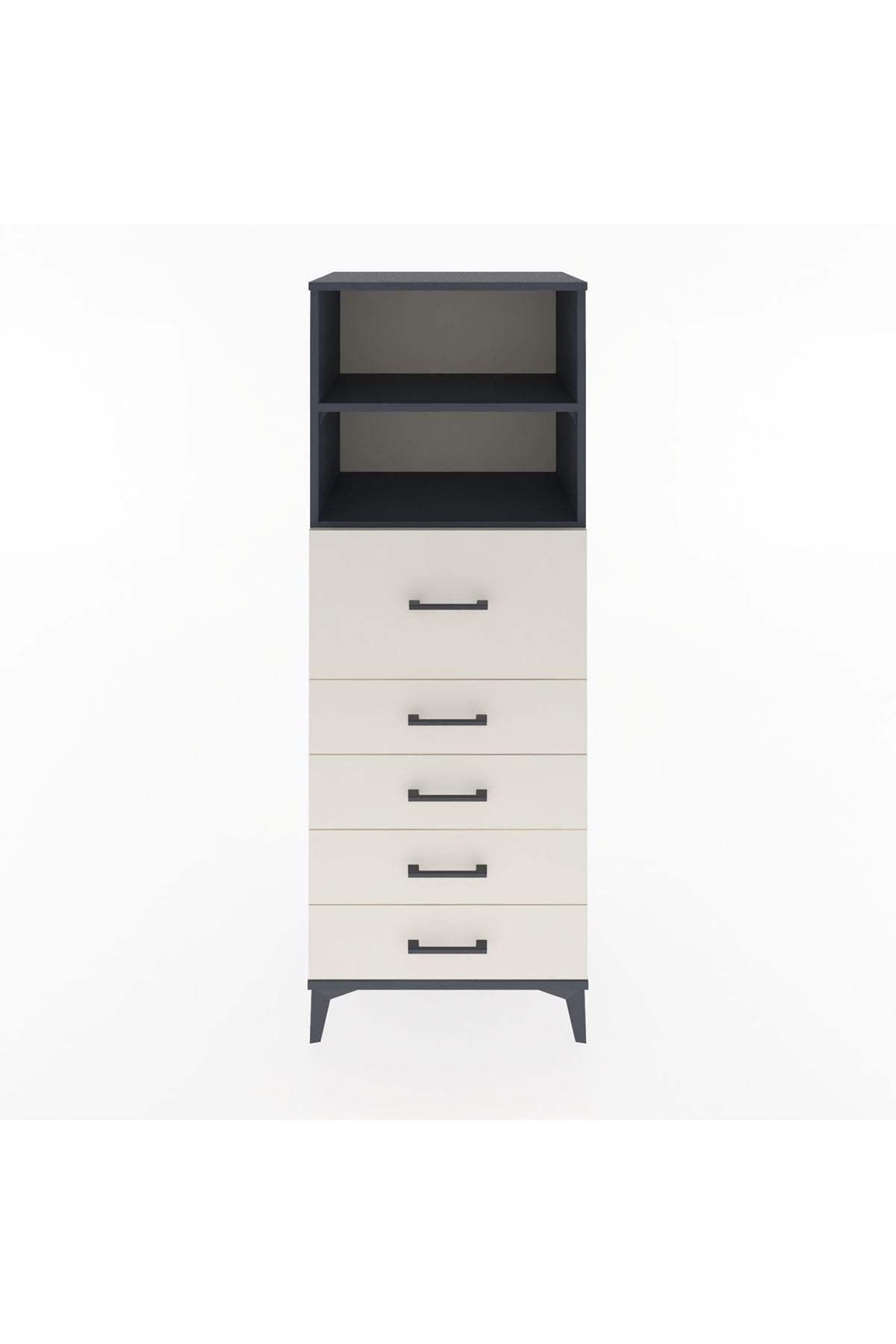 Hyperion Dolap 2 Raflı 5 Çekmeceli 60x44x163 - S53M045V4B