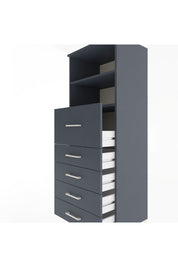 Hyperion Dolap 2 Raflı 5 Çekmeceli 60x44x163 - S53M045V5B