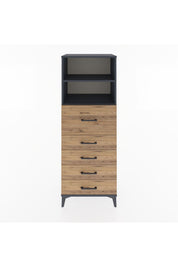 Hyperion Dolap 2 Raflı 5 Çekmeceli 60x44x163 - S53M045V6B