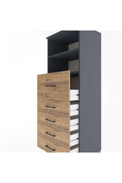 Hyperion Dolap 2 Raflı 5 Çekmeceli 60x44x163 - S53M045V6B
