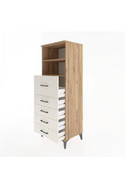 Hyperion Dolap 2 Raflı 5 Çekmeceli 60x44x163 - S53M045V7B