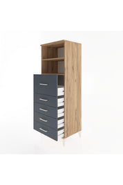 Hyperion Dolap 2 Raflı 5 Çekmeceli 60x44x163 - S53M045V8B