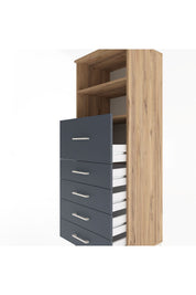 Hyperion Dolap 2 Raflı 5 Çekmeceli 60x44x163 - S53M045V8B