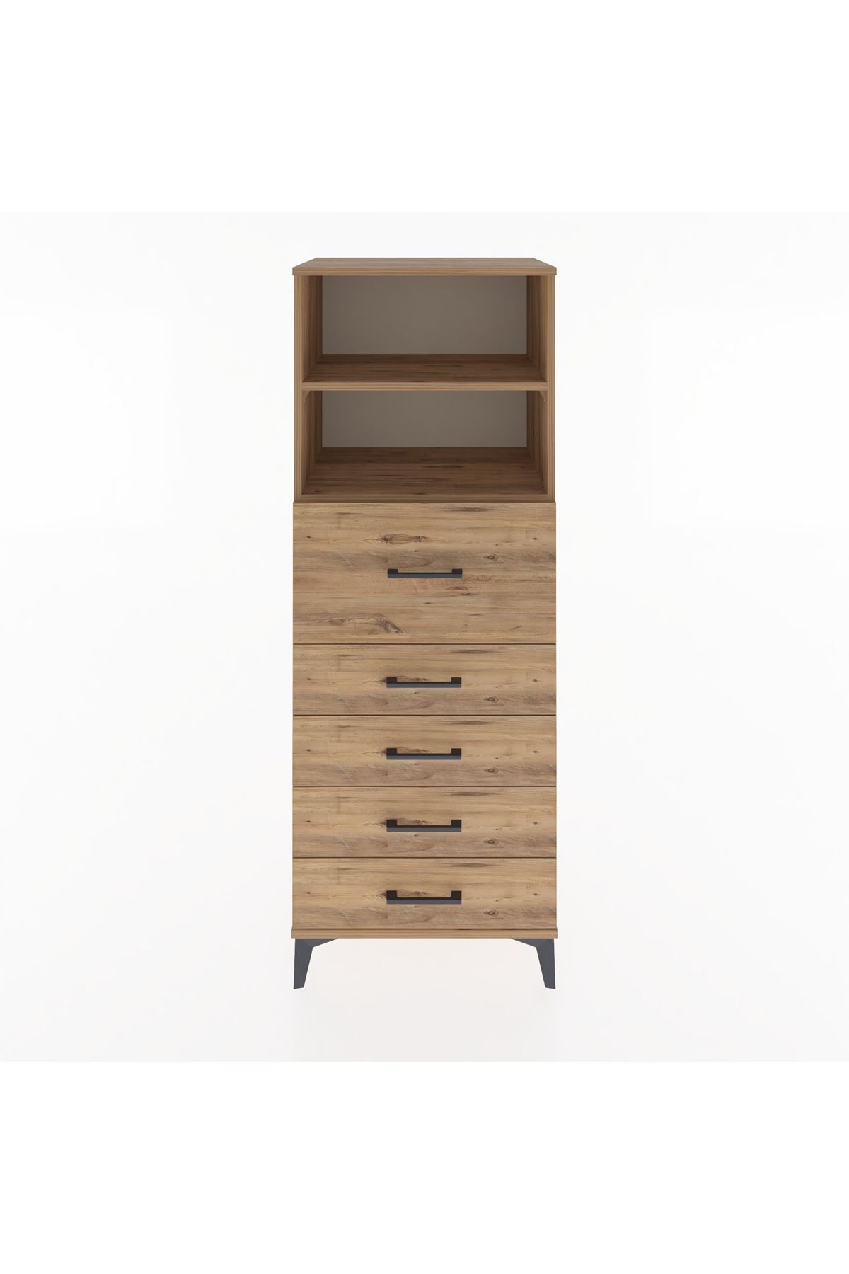 Hyperion Dolap 2 Raflı 5 Çekmeceli 60x44x163 - S53M045V9B