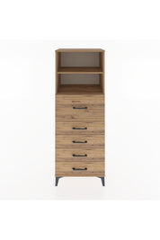 Hyperion Dolap 2 Raflı 5 Çekmeceli 60x44x163 - S53M045V9B