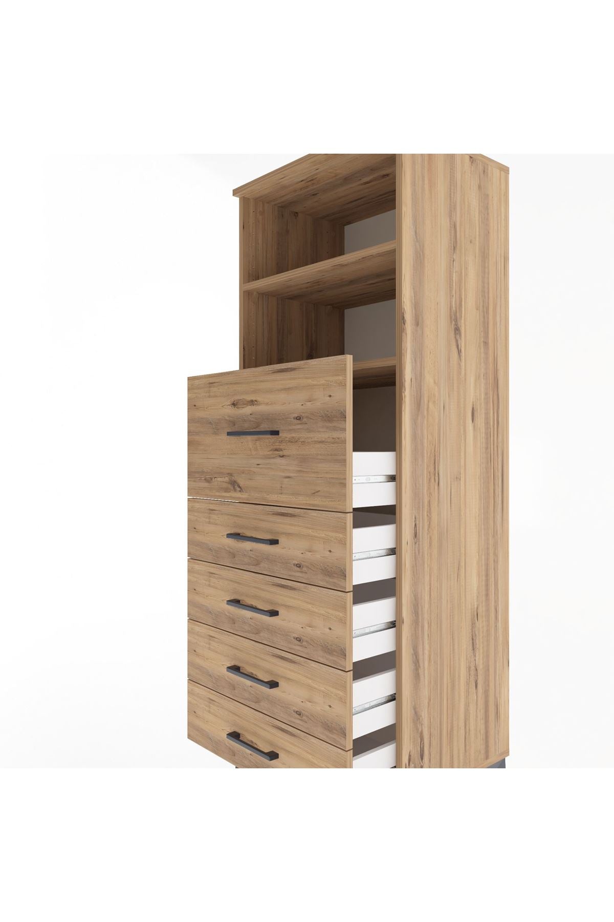 Hyperion Dolap 2 Raflı 5 Çekmeceli 60x44x163 - S53M045V9B